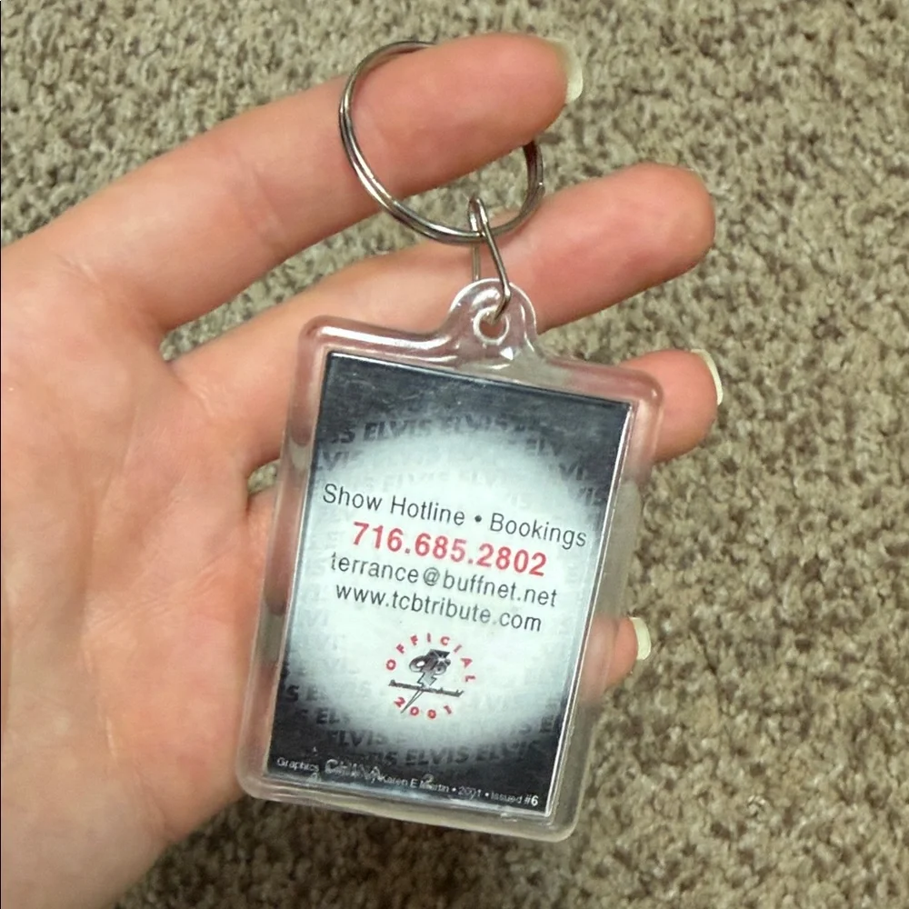 Vintage 2001 Elvis Tribute Terrance C. Buchwald Keychain - Picture 2 of 5